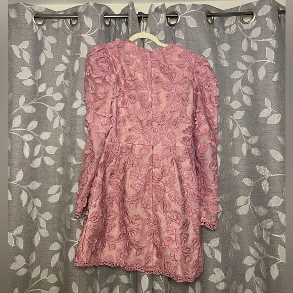 Helsi Christy Long-Sleeve Appliqué Mini Dress Orchid - Picture 7 of 7